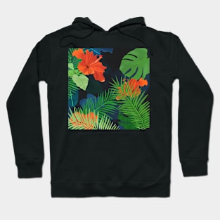 Tropical Jungle Plants Hoodie